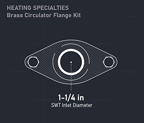 Image of Midline Valve DGTXU114-OM-5 Circulator Flange Kit with Gaskets, Nuts and Bolts for Grundfos Pumps Brass 1-1 /4 in. SWT (10 Pack)