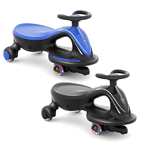 Glaf Electric Wiggle Car Ride On Toys For Kids 3 Year Old And Up Boys Girls Electric Vehicles With 12V Rechargable Battery And Pedal Anti-Rollover Colorful Lights Wheels Swing Car For Toddlers #TOP26