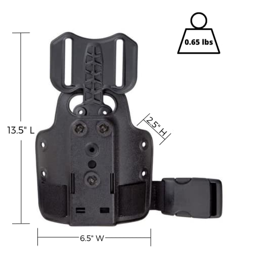 Safariland Drop Flex Adapter With Single Strap Leg Shroud For Gun Holsters, Assembly Polymer #TOP1