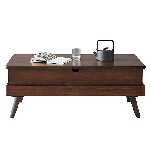 Convertible Coffee Table to Dining Table, Multifunction Lift Top Table Hidden Handle Lift Up Coffee Table, Smooth Surface Table Corner Protection Storage Tea Table Strong Bearing Capaci hopeful