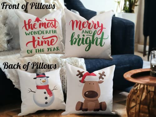 16 Reversible Seasonal Pillow Covers 18X18 - Decorative Throw Pillow Covers For All Seasons Features 32 Designs Including 4Th Of July Patriotic Day, Summer & Spring Pillow Covers 18X18 & Many More #TOP7