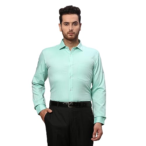 Image of Park Avenue Men's Pure Cotton Structure Pattern Slim Fit Semi Cutaway Collar Full Sleeve Formal Shirt