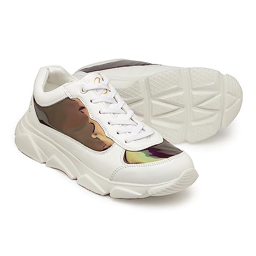 Image of SOLETHREADS Chrome|Lightweight Comfortable Casual Sneakers Shoes for Women