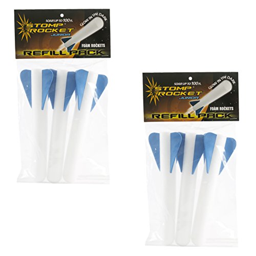 Stomp Rocket Junior Glow in The Dark Refill - 2 Pack (Includes 6 Rockets)