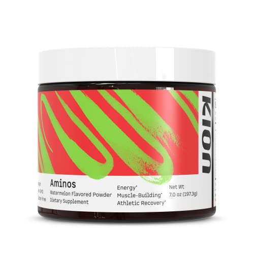Kion Aminos Essential Amino Acids Powder - Essential Amino Acids Supplement for Muscle Recovery Essential Amino Energy EAAs Amino Acids Powder BCAA EAA BCAAs Amino Acids - 30 Servings Watermelon