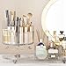 Rotating Makeup Organizer for Vanity with Brush Holder, Cosmetic Makeup Storage Organizer, Large Spinning Makeup Skincare Organizer, Countertop Makeup Perfume, Lotions Display Case (Transparent)