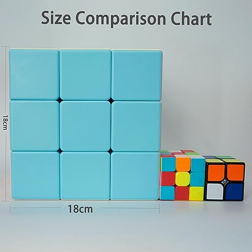 Giant Magic Cube 3x3x3 Super Large Magic Cube 18cm No Stickers Educational Toys Gift (18.8 CM, Colorful)