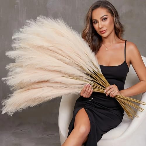 Pampas Grass artificial decorativo 120 cm Azul oscuro miniatura 2