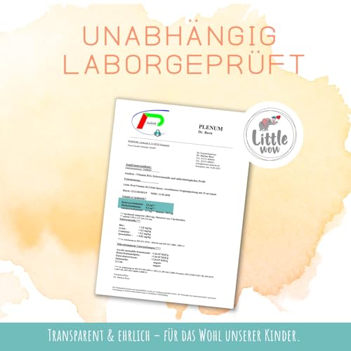 Little Wow® - Daily Vegan Vitamin B12 Spray | Speziell für Kinder I Für 195 Tage | Multivitamin | Vitamine | 10 µg Tagesbedarf pro Sprühstoß