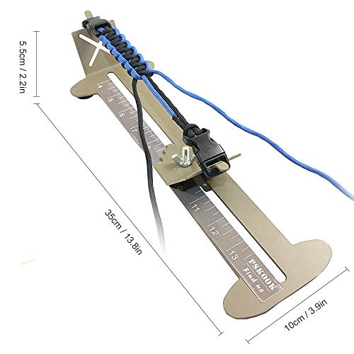 DECDEAL Paracord Pulseira Jig Kit Paracord Tool Kit Tecelagem DIY Maker Tool sem pés de borracha ant