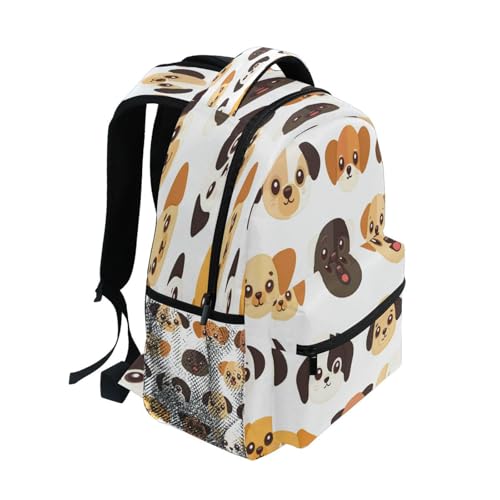 Cute Dog Pup Face (1) Kids Backpack School Backpacks for Boys Girls 16 IN Book Back Pack Bag Casual Travel Daypack with Adjustable Shoulder Strap Zipper2