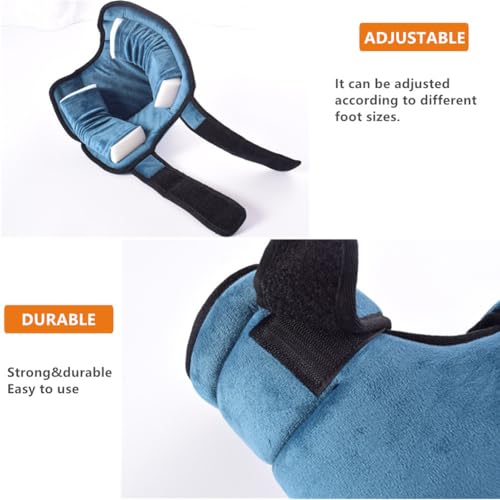Image of WEEOATAR 2 Pcs Heel Protectors Cushion,Pain Relief Foot Pillow with Magic Sticks Relieves Pressure from Sores and Ulcers,Cushion Ankle Pillow Fits for Bed and Wheelchairs(Blue1)
