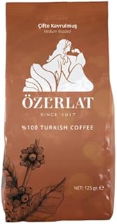 Ozerlat Real Turkish Coffee - Traditional 'Medium Roast' 250g | Brazil Arabica Beans, Ground | Premium Artisan Coffee
