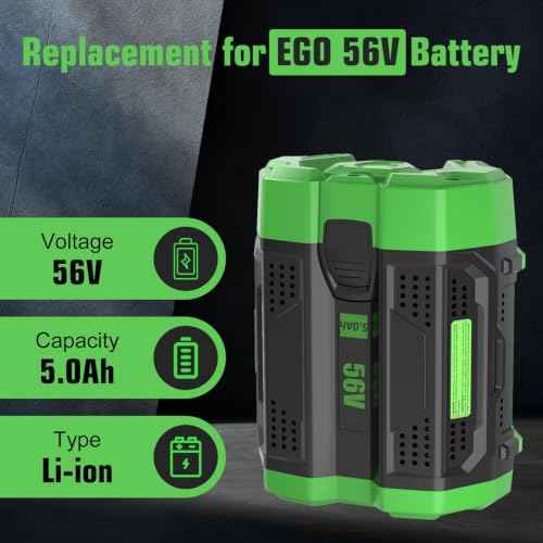 Image of 1 Pack Replacement for EGO 56V Battery 5000mAh BA2800T BA2800(Black)
