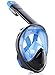 Face Snorkel Mask - Scuba Diving Full Face Mask - Underwater Breathing Snorkeling Masks - Full-face Swim Mask Adult - 180 Panoramic Full View - Sea Ocean Dive Mask Kids - Dry Top Fullface Snorkle Mask