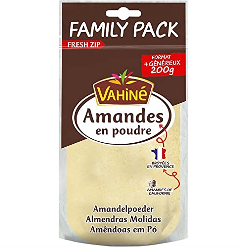 Vahine - Polvo de almendras en polvo, 200 g, toque perfecto para tus pasteles, textura fina y sabor irresistible, 3 unidades