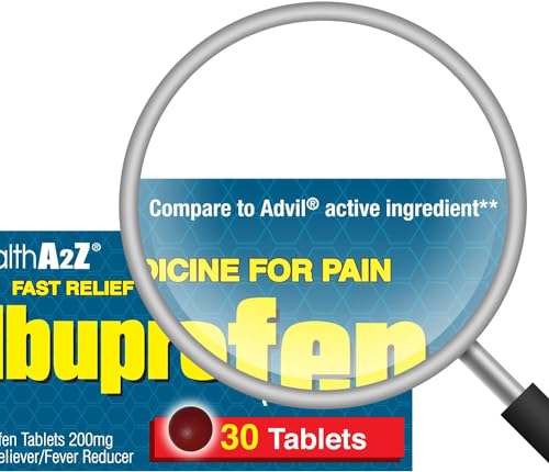 Image of HealthA2Z Ibuprofen 200mg, NSAID, Pain Reliever, 90 Tablets (Pack of 3, 30 Tablets Each)