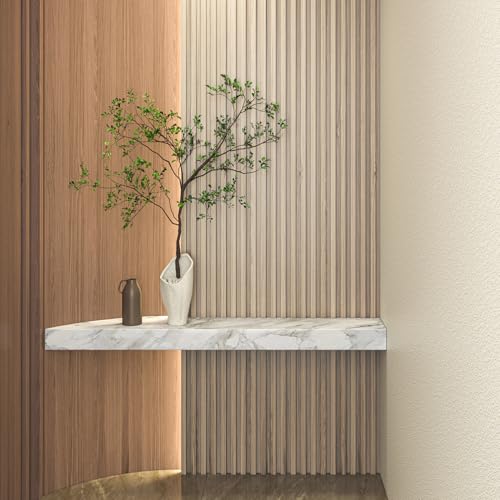 Image of Art3d 108 x 5.7 Inch Slat Wood Wall Paneling for Interior Decor, Ashtree