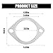 2PCS Car Exhaust Gasket, Ultra Seal 2-Bolt 3-Inch Exhaust Flange Gasket Standard Exhaust Gasket, Reinforced High Temperature Gasket Exhaust Flange Gasket Car Accessories (3.0IN)