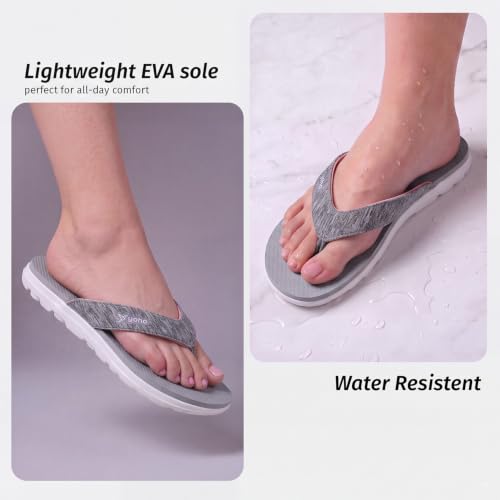 Image of YOHO Fauna 002 V-Strap Slippers for Women | Lightweight EVA Comfort | Platform Sole | Breathable Fabric Upper | Shock Absorption | Water-Resistant | Easy to Style
