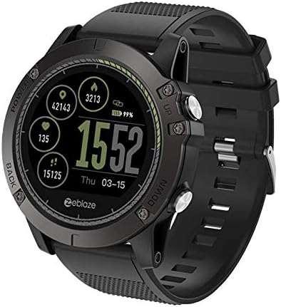 Blueyouth Zeblaze Vibe 3 HR Smart Watch - Rugged Inside Out HR Monitor 3D UI All-Day Activity Record 1.22' IPS Smart Watch