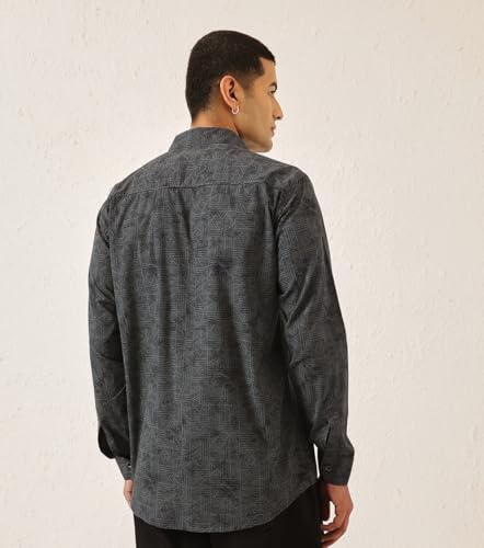 Image of Majestic Man Stylish Geomatric Print Casual Shirt - Pure Cotton| Full Sleeve | Trendy & Comfortable