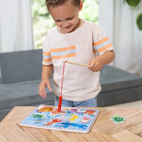 Image of Melissa & Doug Fishing Magnetic Puzzle Game (10 Piece),Multi-colour