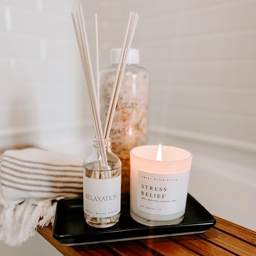 Image of Sweet Water Decor Relaxation Reed Diffuser Set - Eucalyptus, Peppermint, Cedar, Patchouli Scented Diffusers - Reed Diffusers for Home with Long Lasting Fragrance - Oil Reed Diffuser - Made in the USA