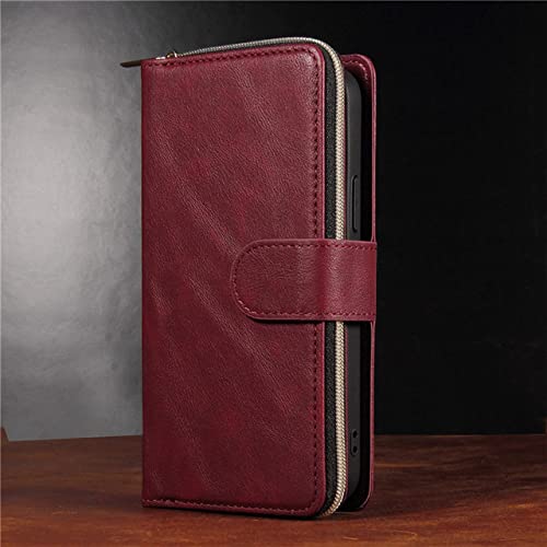 Sac de téléphone Huawei P40 Pro étui portefeuille en cuir bordeaux pour remplacer votre portefeuille