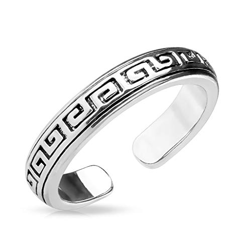 Paula & Fritz® Ring Damen Verstellbar Labyrinth Silber 316L Chirurgenstahl Zehenring Mittelring Partnerring Freundschaftsring Offen Einstellbarer-Ring