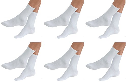 calzino 6 CALZINI IN COTONE LUI UOMO POMPEA FITNESS (43/46, BIANCO)