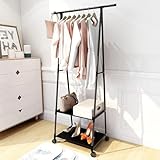 Arara Organizadora Cabideiro de Roupas Sapateira Prateleira para Roupas Camisa Calça com Rodas