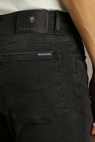 Image of Louis Philippe Men's Slim Fit Stretch Fabric for Comfort Premium Wash Aesthetic Authentic Twill and Durable Jeans