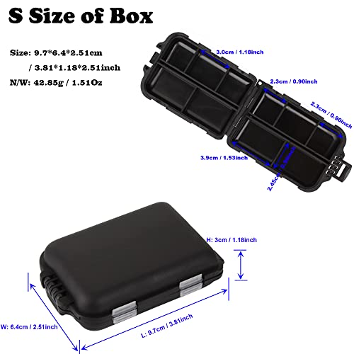 OKVGO 3pcs Fishing Tackle Box of Fishing Accessories Storage Organizer Box for Sea and Carp Coarse Fishing Lures Hooks Swivels Baits Beads Tube Sleeves Clips Size S Black - Image 3