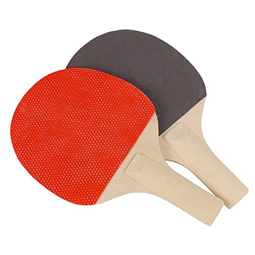 Lym Ping Pong Balls Paddles Set Table Tennis Training Elastic Soft Shaft Equipment Trainer Practice Ball Bulk Children Adult (2 Table Tennis Paddle & 3 Ping-Pong Balls) #TOP1
