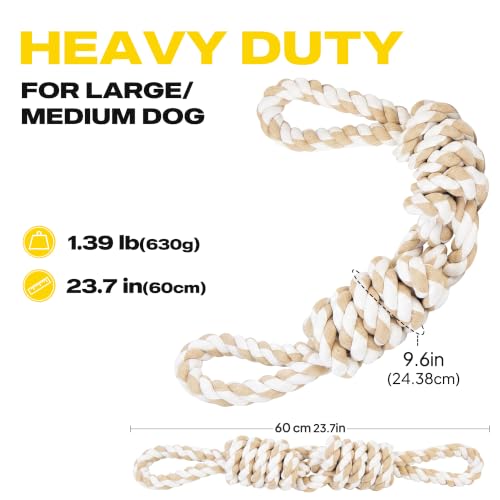 Image of Fida Dog Rope Toys for Aggressive Chewers, Tug Toys for Large Medium Dogs