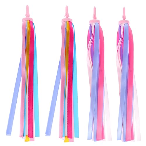 Yardwe 2 Pares Serpentinas Scooter Apretones Pedales De Bicicleta Decoraciones Asiento De Bicicleta Para Cinta De Bicicleta Para Manillar Flotar Calcomanías El Plastico Púrpura