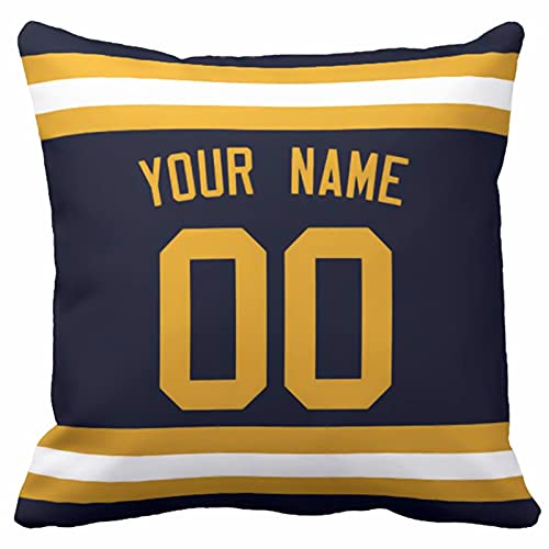 Image of ANTKING Throw Pillow 2 Pack with Custom Name and Number Personalized Gift for Men Women Boys