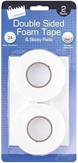 The Home Fusion Company 2 x Rolls Double Sided 18mm Foam Tape 24 Sticky Pads Art Craft Card Mounting