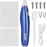 AFMAT Electric Eraser for Artists with 140 Refills, Rechargeable Electric Rubbers for Artists,2 Sizes,Automatic Portable Pencil Eraser for Drafting,Painting, Sketching, Detailer Tool-Blue EE15