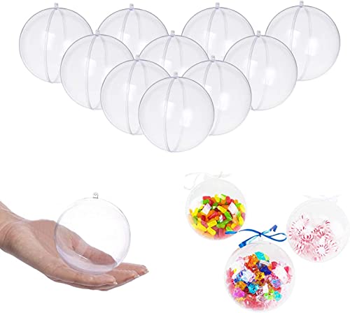 Uniqled Clear Plastic Fillable Christmas Diy Craft Ball Ornament - Pack Of 10 #TOP16
