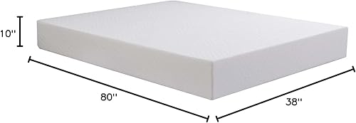 Miniatura 2 de Colchón individual XL, colchón de espuma viscoelástica de gel de 10 pulgadas con infusión de té verde para un sueño fresco y alivio de presión,