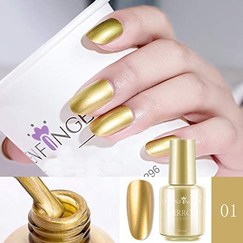 4 Stück Nagellack, schnelltrocknend, Plating Metallic Nail Polish Set Magic Semi-Mirror Effect Nail Lacquer, Nagellack… – Bild 4