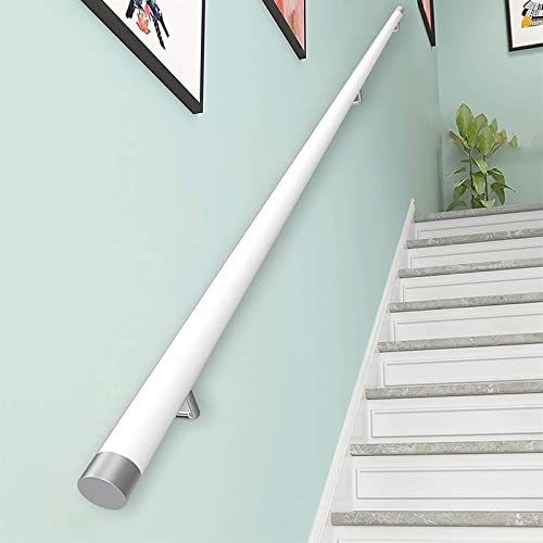 Main courante escalier bois blanc pour protéger vos proches