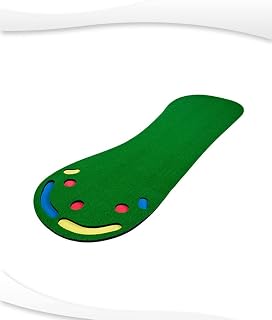 Golf Putting Practice Mat Improve Accuracy Putting Training Aid Mat Anti-Slip Golf Putting System for Indoor & Outdoor Use (Color : Without slope, Size : 33 * 97.6inch) (Without Slope 33 * 97.6inch)