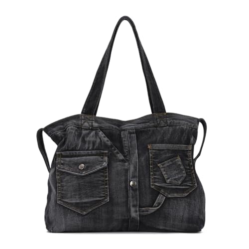 EVEOUT Bolso Tote de Vaquera para Mujer Vintage Grande Bolso de Hombro Shopper Jeans Vaquero Bolso Bandolera para Trabajo Viajar Universidad EVEOUT Bolso Tote de Vaquera para Mujer Vintage Grande Bolso de Hombro Shopper Jeans Vaquero Bolso Bandolera para Trabajo Viajar Universidad