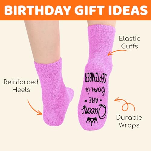 Image of HAPPYPOP Birthday Gifts Ideas for Women - January February March Birthday Socks in Pink
