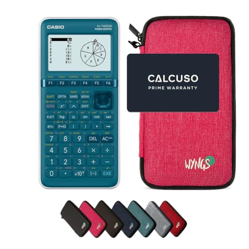 Casio fx-7400GIII inkl. WYNGS Schutztasche Pink - Grafikrechner - Basic Set