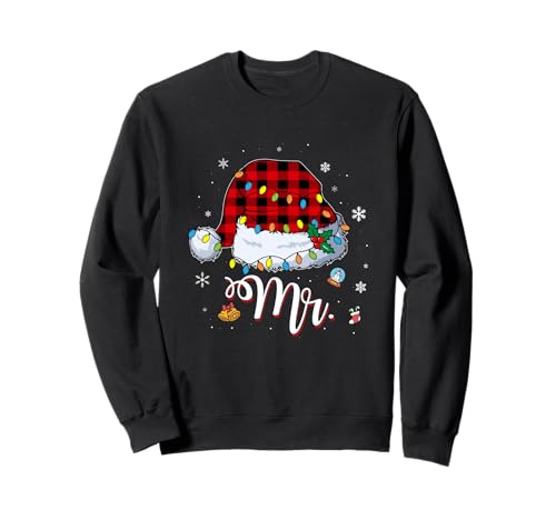 Mr Mrs Claus - Pijamas de Navidad para parejas a juego con él y ella Sudadera