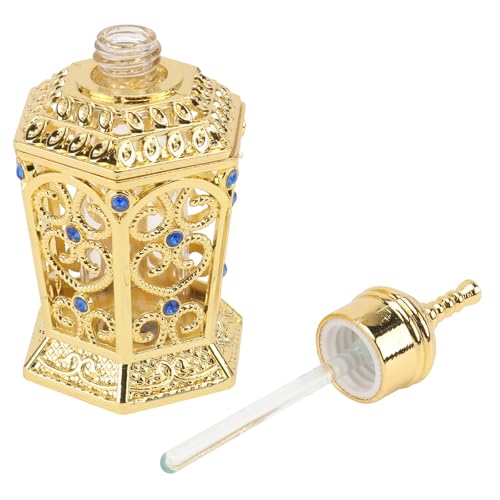 Mikikit Botella Repacking Esencial de 10ml de de Dorado Elegante Delicada y Adecuado para Decoraciones Sala y Viajes